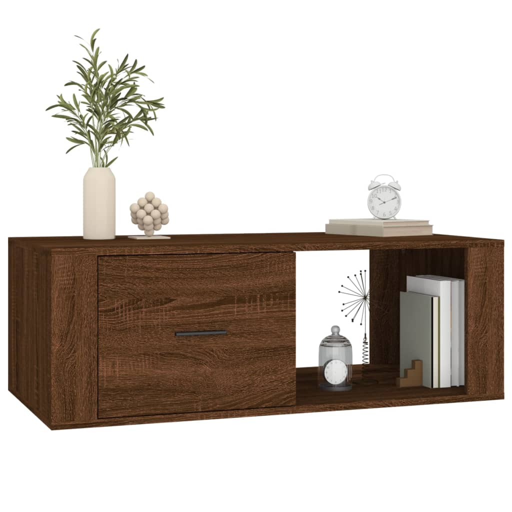 NNEVL Coffee Table Brown Oak 100x50.5x35 cm Engineered Wood
