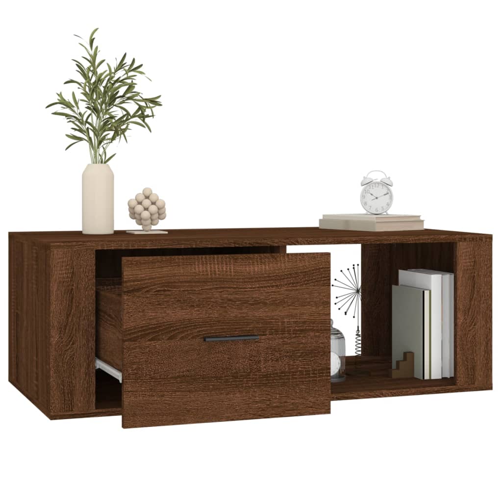 NNEVL Coffee Table Brown Oak 100x50.5x35 cm Engineered Wood