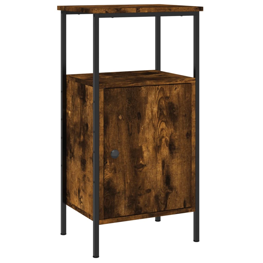 NNEVL Bedside Cabinets 2 pcs Smoked Oak 41x31x80 cm Engineered Wood