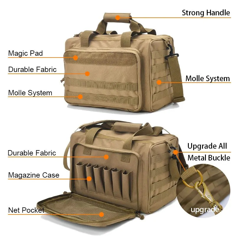 NNEOBA MOLLE Storage Bag Outdoor Shoulder Pack Khaki