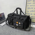 Foldable Dry-Wet Separation Gym Travel Bag Black